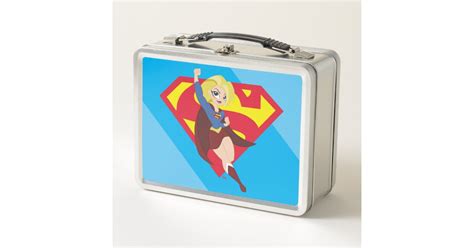 supergirl metal lunch box|Adorable Supergirl Stance Metal Lunch Box .